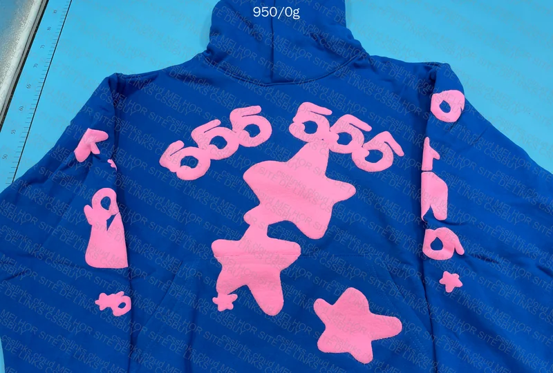 Blue Sp5der Hoodie 555 (Pika) 4