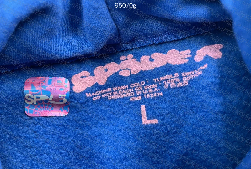 Blue Sp5der Hoodie 555 (Pika) 5