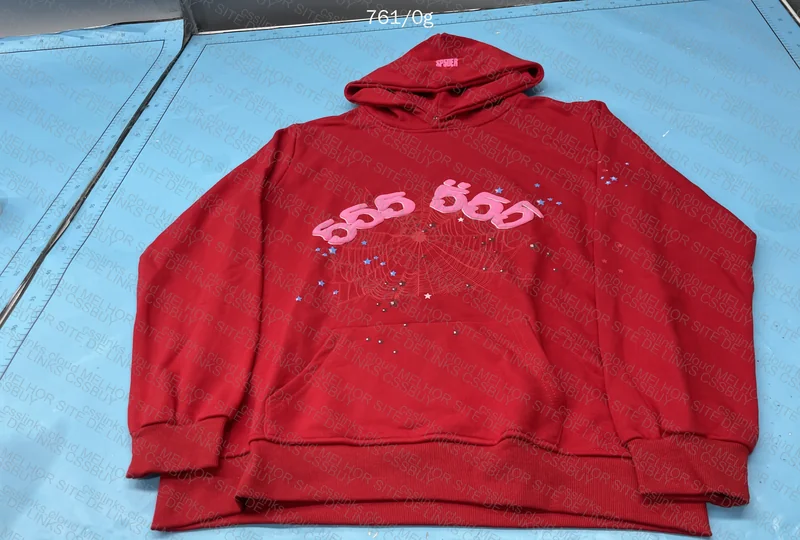 Sp5der Red Hoodie 3