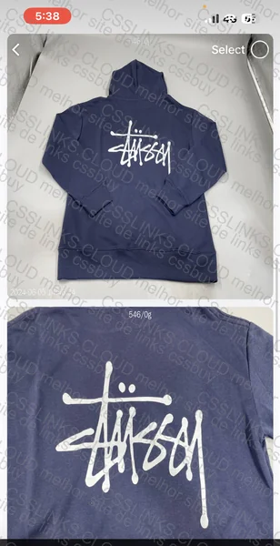 Stussy Navy Blue Hoodie