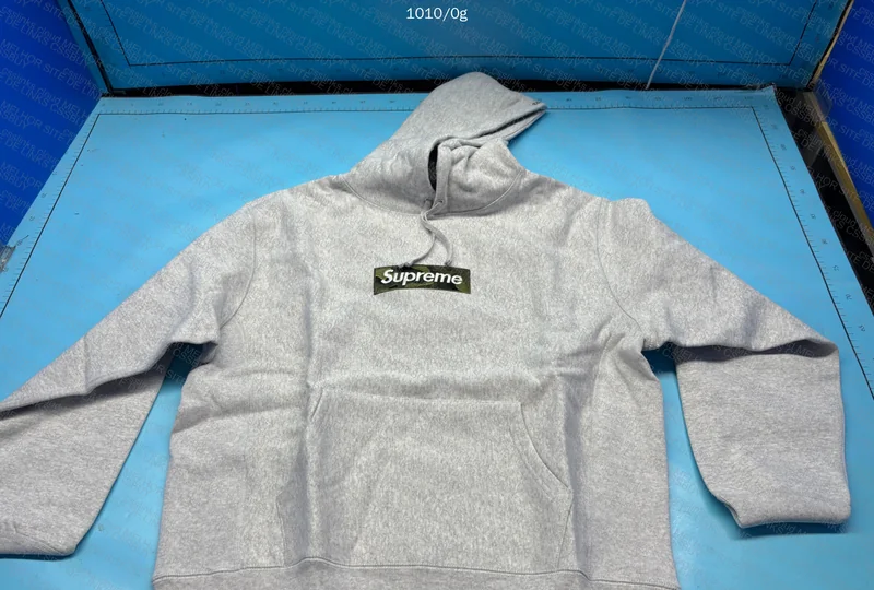 Supreme Box Logo Hooded Ash Grey FW23 Hoodie 4