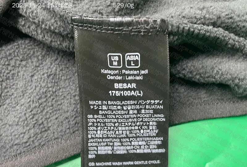TNF 'Tech Fleece' Hoodie with Measurements 7