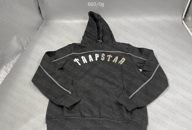 Trapstar Hoodie (Black with Gray Lettering)