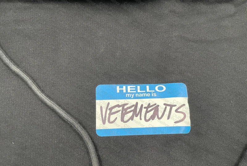 Vetements 'Hello My Name Is' Hoodie 2