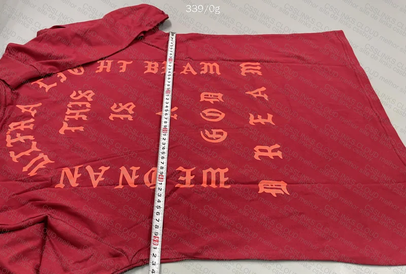 Ye 'The Life of Pablo' Hoodie with Measurements 9