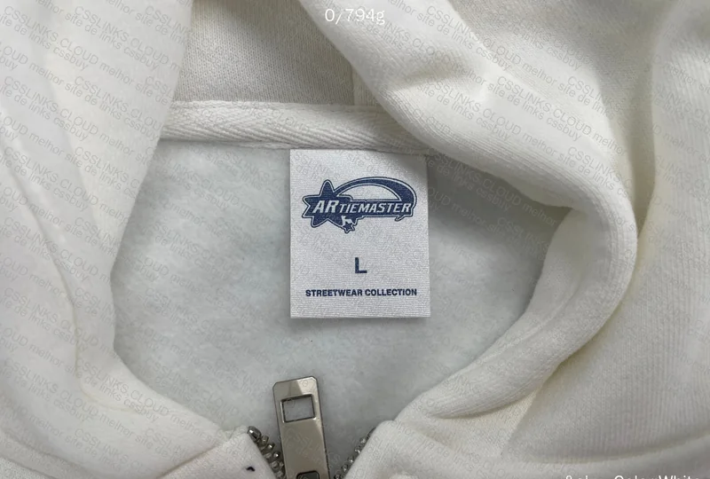 White Artiemaster Zip-Up Hoodie 4