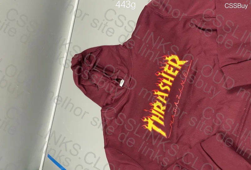 Thrasher Wine/Beige Hoodies 2