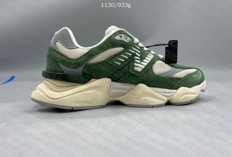 NB 9060 - Green Suede 6