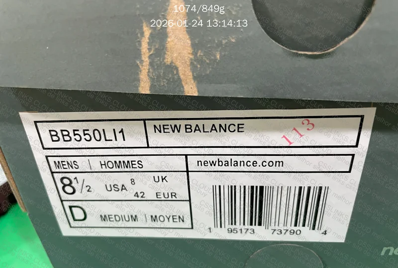 NB550 New Balance 550 _ manchado, apenas na língua parte interna? 9