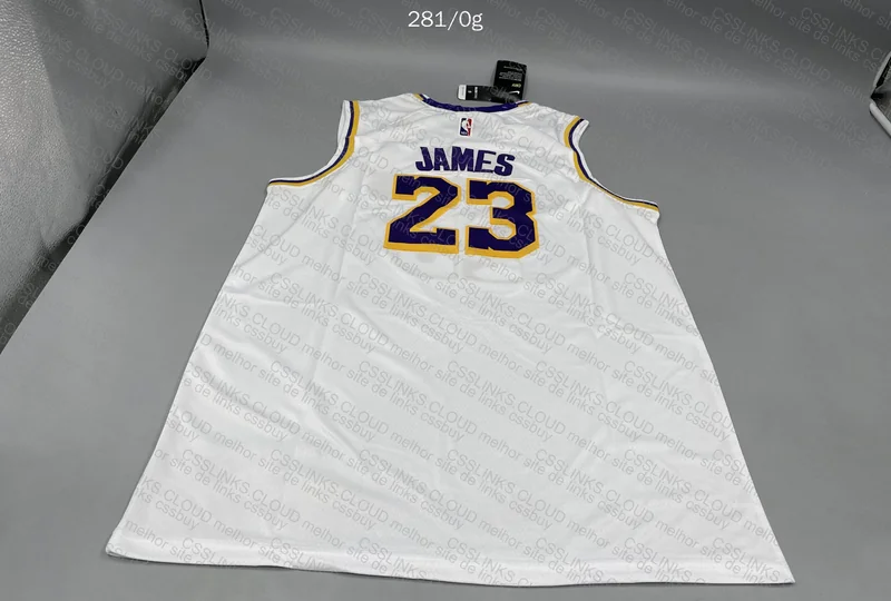 NBA Lakers White Jersey 3