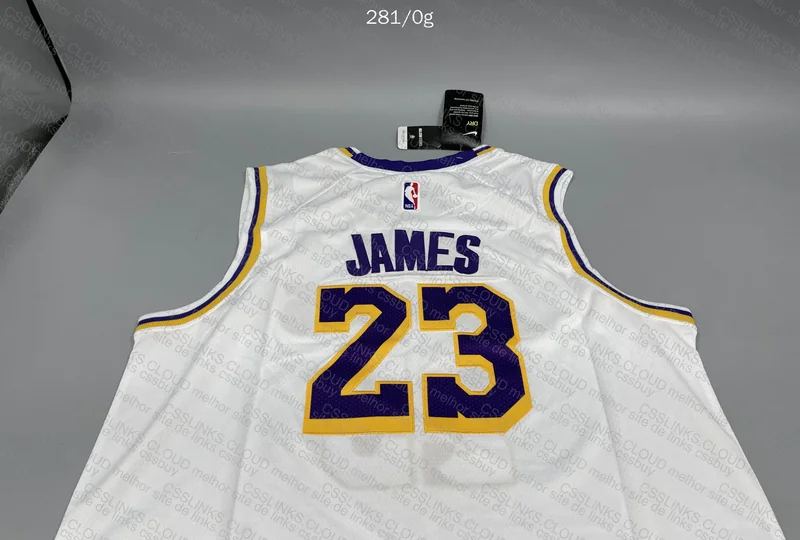 NBA Lakers White Jersey 4