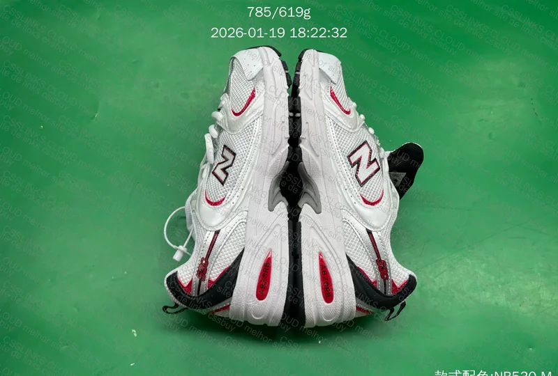 NEW BALANCE 530 WHITE SILVER RED 3