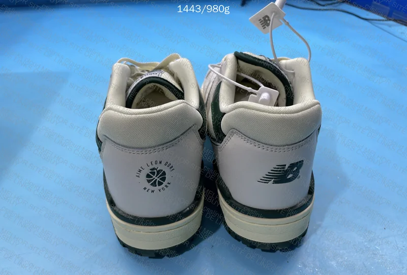 New Balance 550 Sea Salt Hunter Green 5