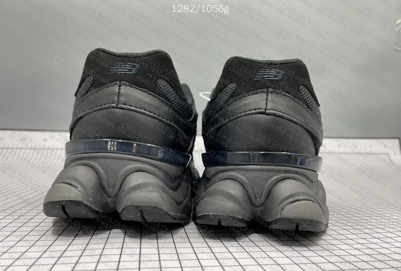 New balance 9060 black leather 3