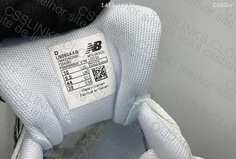 New Balance 9060 White and Black 6