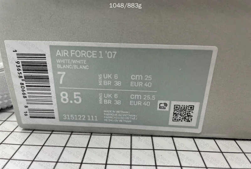 Nike AF1 white 10
