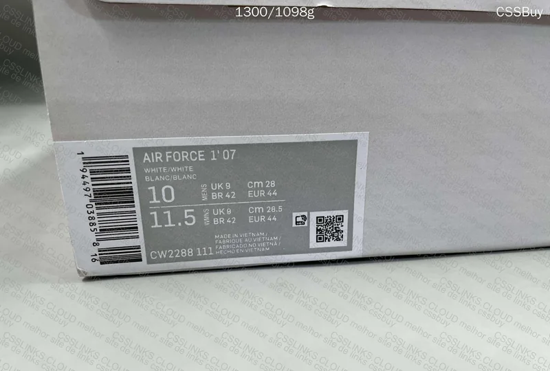 Nike Air Force 1 07 White White (CSSBY Promo) 7