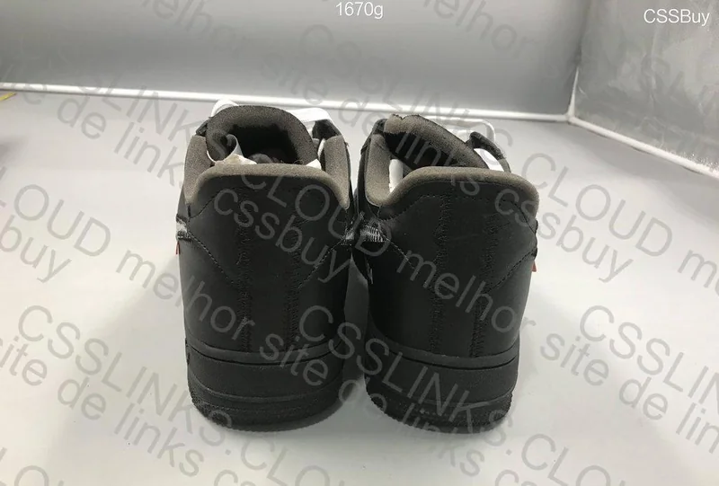 Nike Air Force 1 Off White Moma No Socks Black