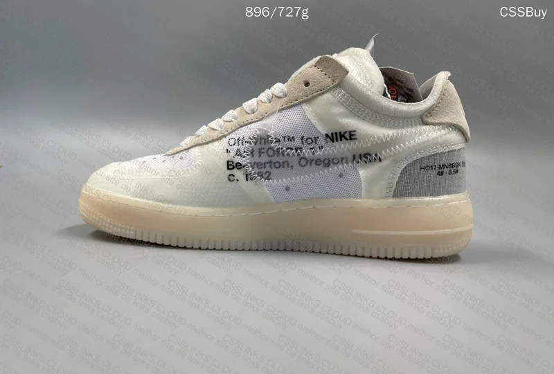 Nike Air Force OW Price: 60 Y Size: 36 BR 38 EUR Weight: 727g - No Box Batch: ?Time? 6 days 4