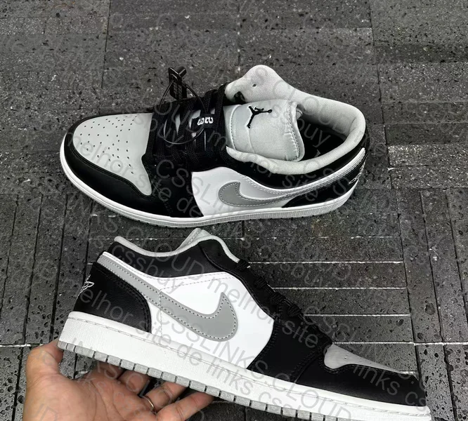 Nike Air Jordan 1 Low Black White Grey Shadow 6