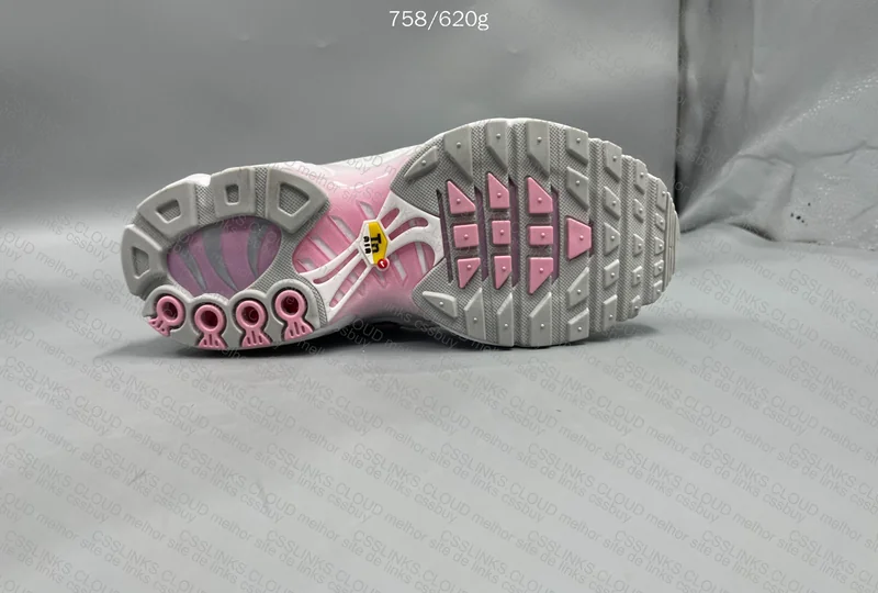 Nike air max plus summit white & pink rise