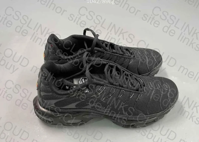 nike air max plus tn triple black / all black 7