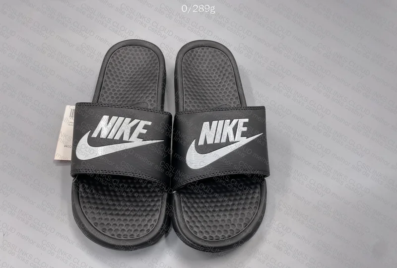 Nike Black & White Slippers 2
