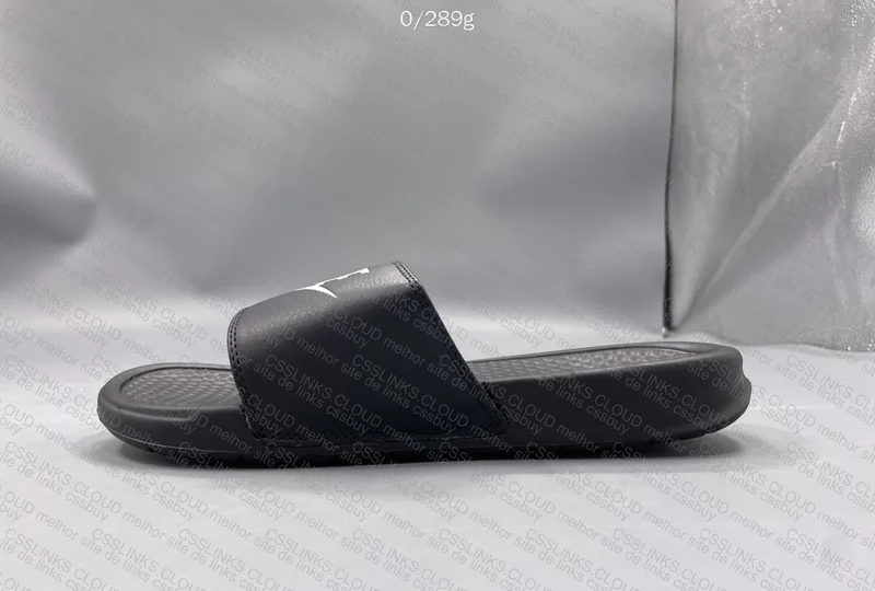 Nike Black & White Slippers 4