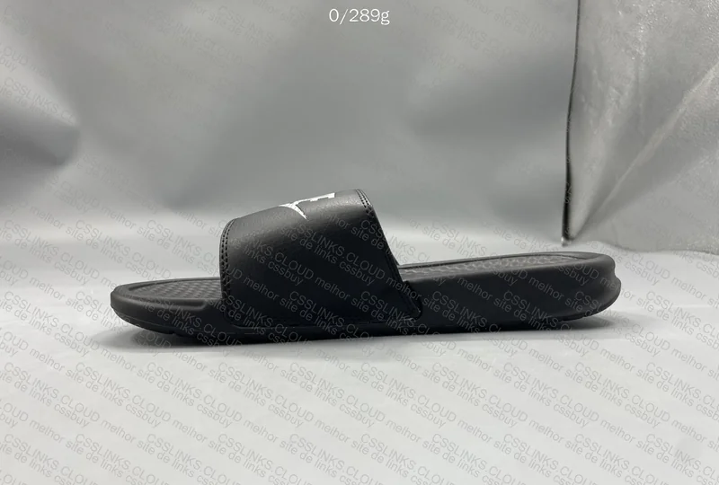 Nike Black & White Slippers 7