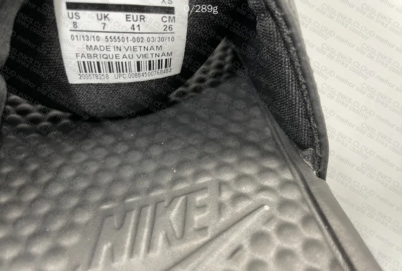 Nike Black & White Slippers 8