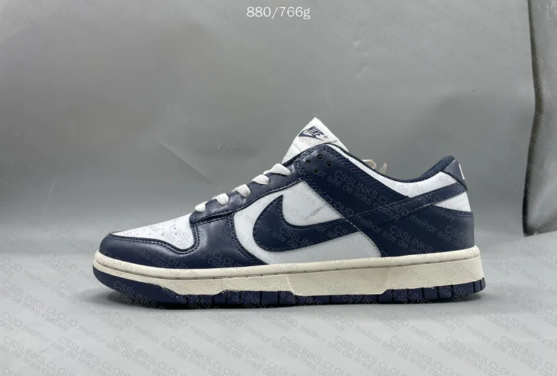 Nike Dunk Low Midnight Navy and White 4