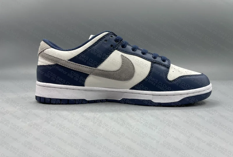 Nike Dunk Low - Summit White/Midnight Navy 5