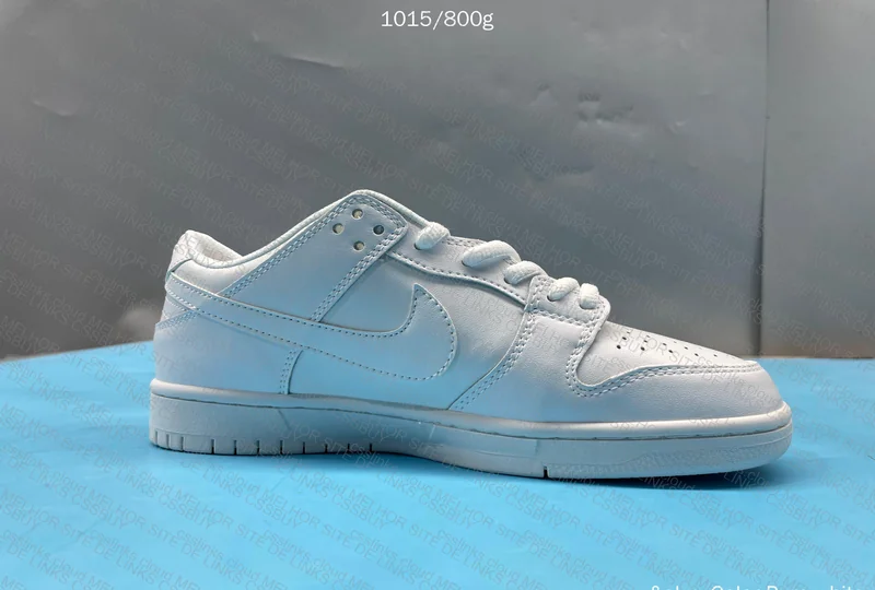 nike dunk low triple white 5