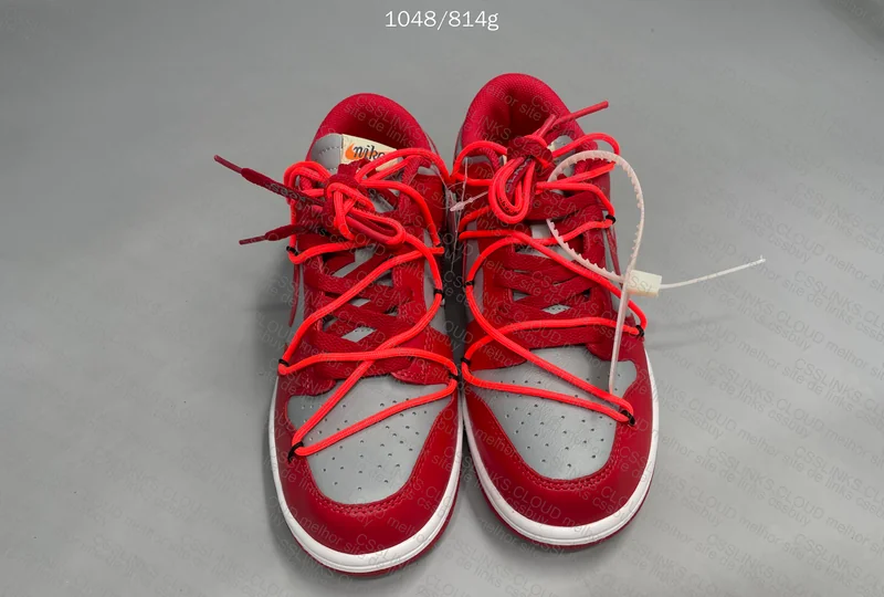 Nike dunk off white university red 2