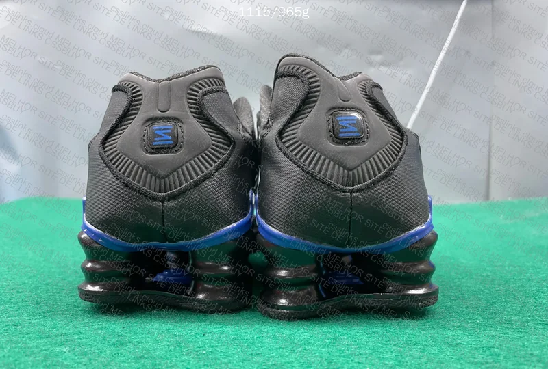 Nike Shox TL Black Racer Blue todo amassado
