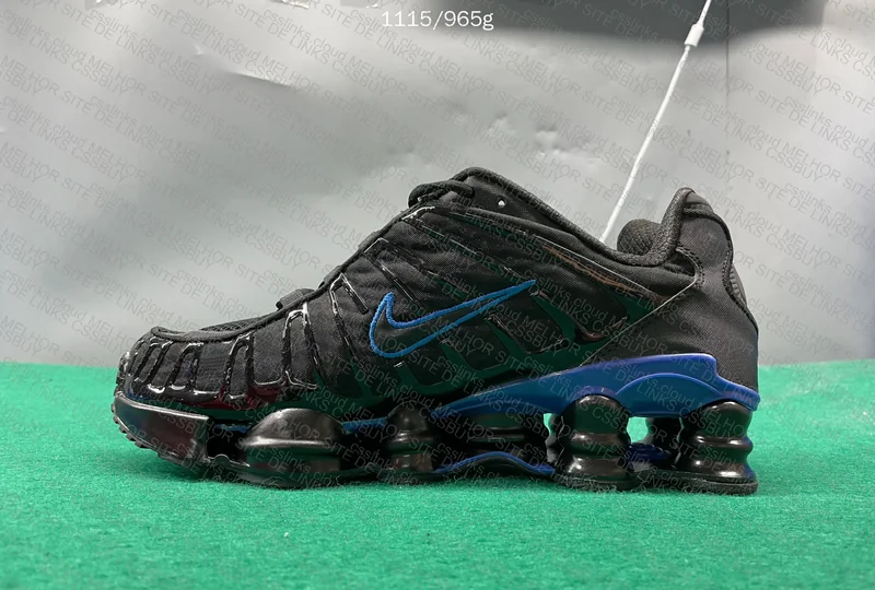 Nike Shox TL Black Racer Blue todo amassado 2