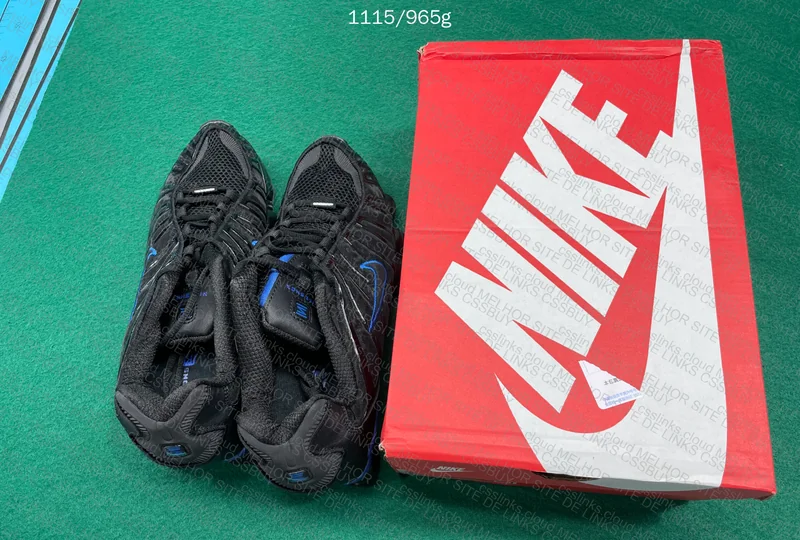 Nike Shox TL Black Racer Blue todo amassado 3