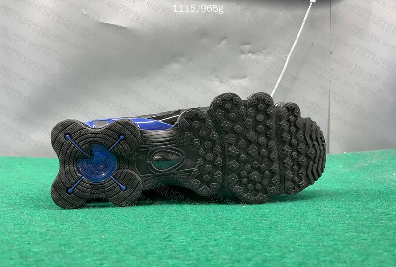 Nike Shox TL Black Racer Blue todo amassado 8