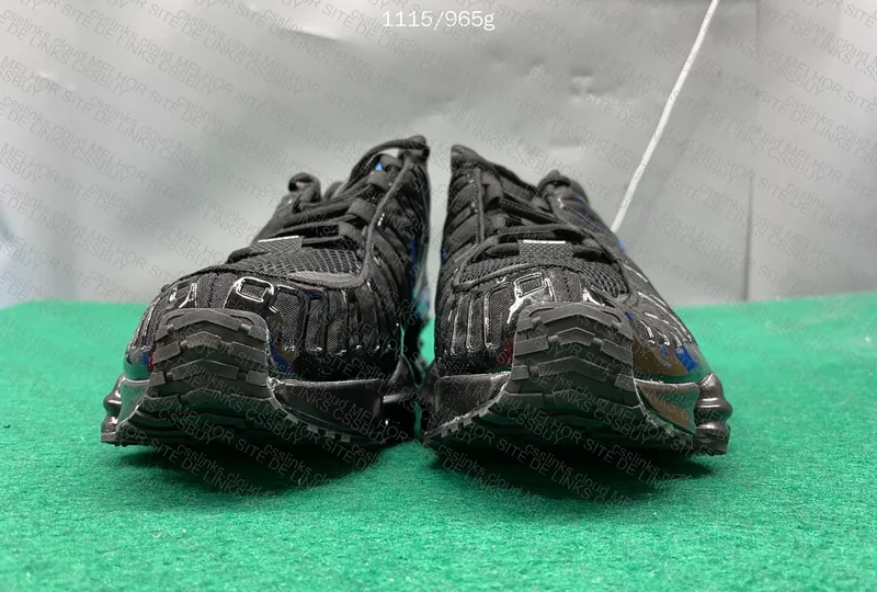 Nike Shox TL Black Racer Blue todo amassado 9