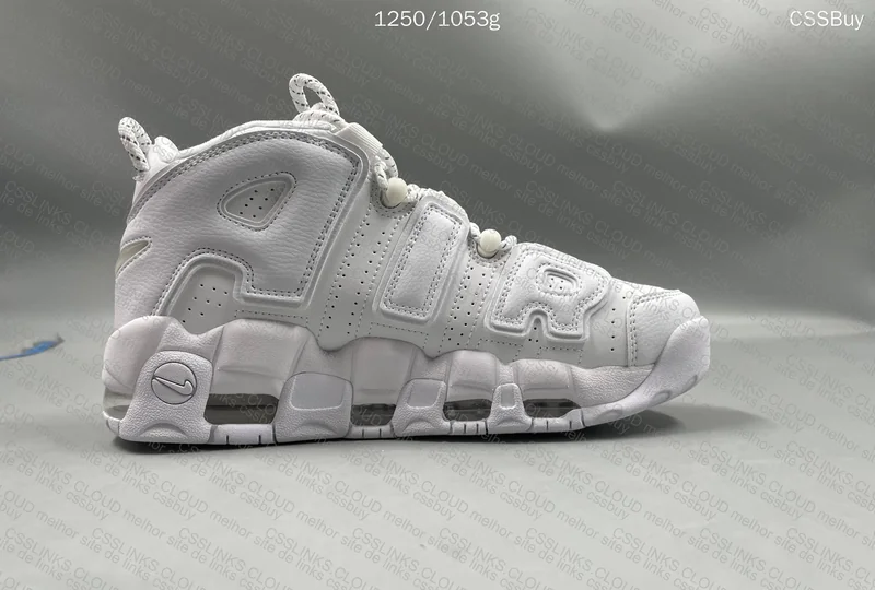⚪Nike Uptempo Triple White 5