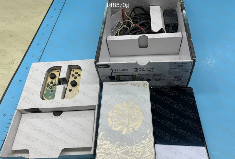 nintendo switch oled zelda desbloqueado + micro sd 128gb + case 2