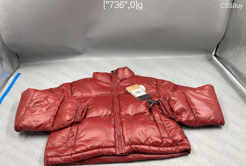 Nuptse Cropped Puffer TNF Red 2