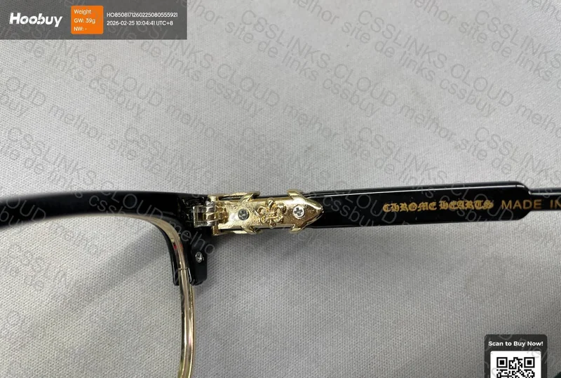 Óculos Chrome hearts dourado 2