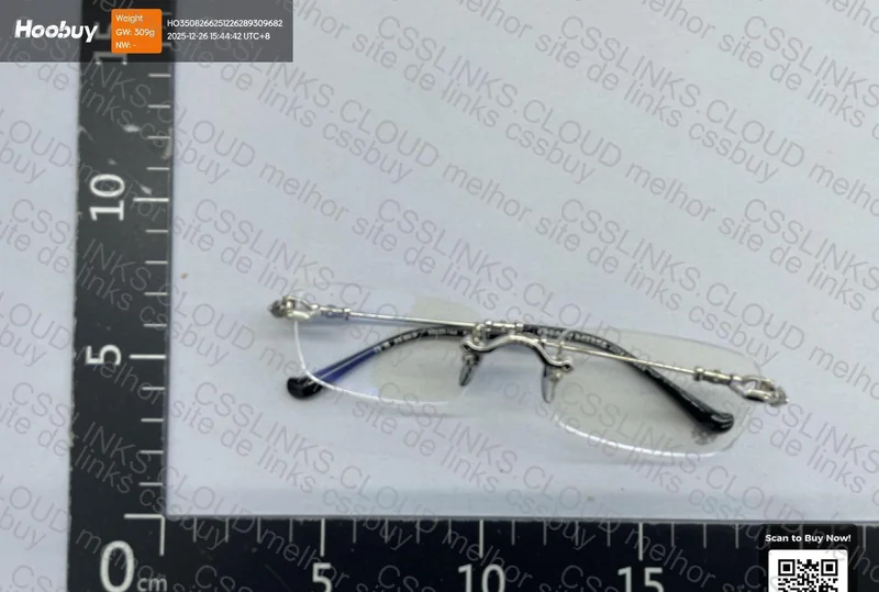 Chrome Hearts Black and Silver Glasses