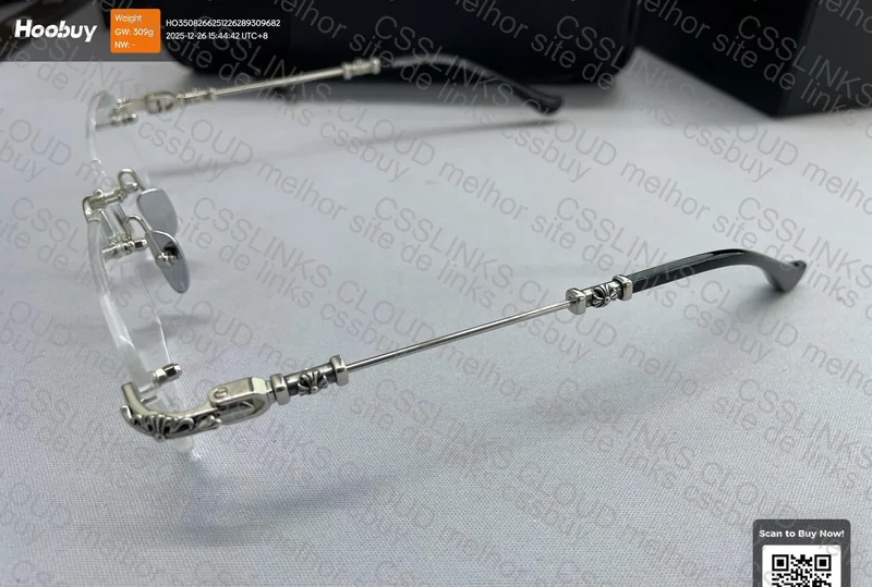 Chrome Hearts Black and Silver Glasses 4