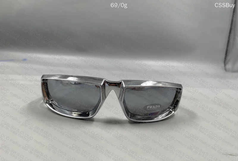 Prada Runway Chromed Glasses