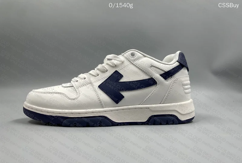 Off White 'Out Of Office' - White Navy Blue 2