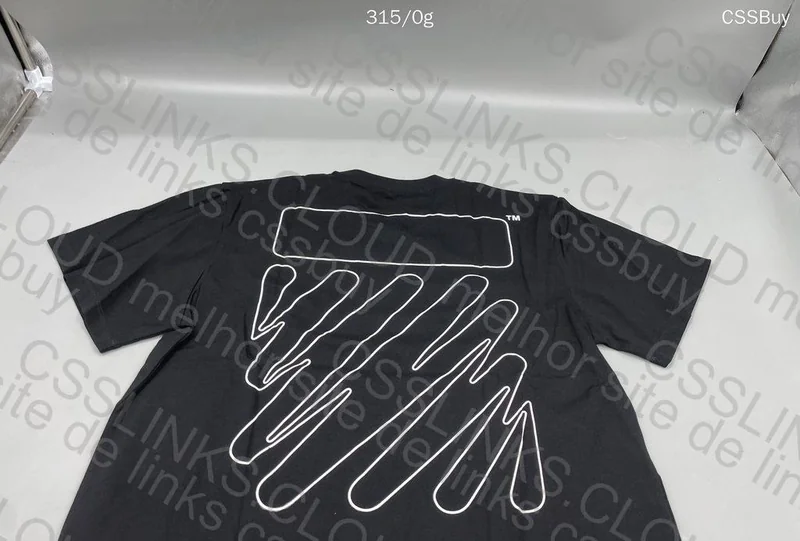 OFF-WHITE Wave Outline Diag Slim S/S Tee 4