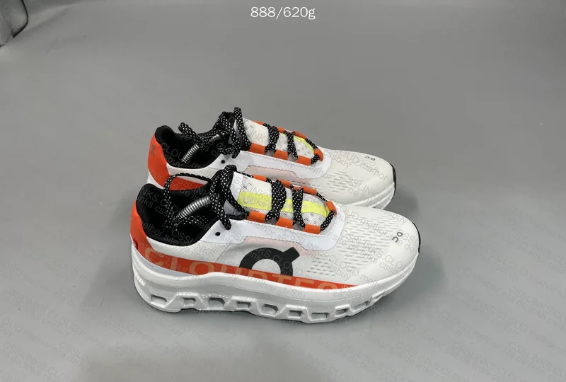 On run cloudmonster white - orange