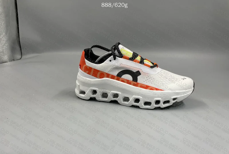 On run cloudmonster white - orange 5